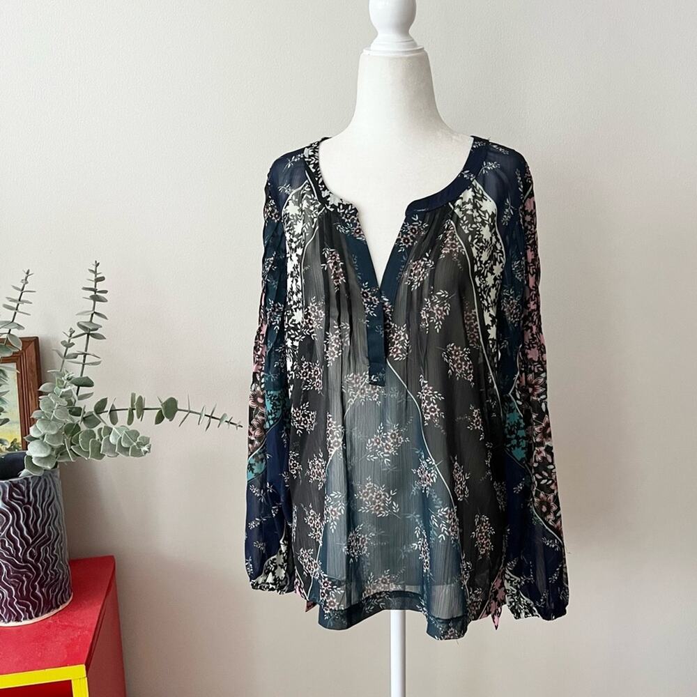 Plenty by Tracy Reese Spliced Floral Print Blouse